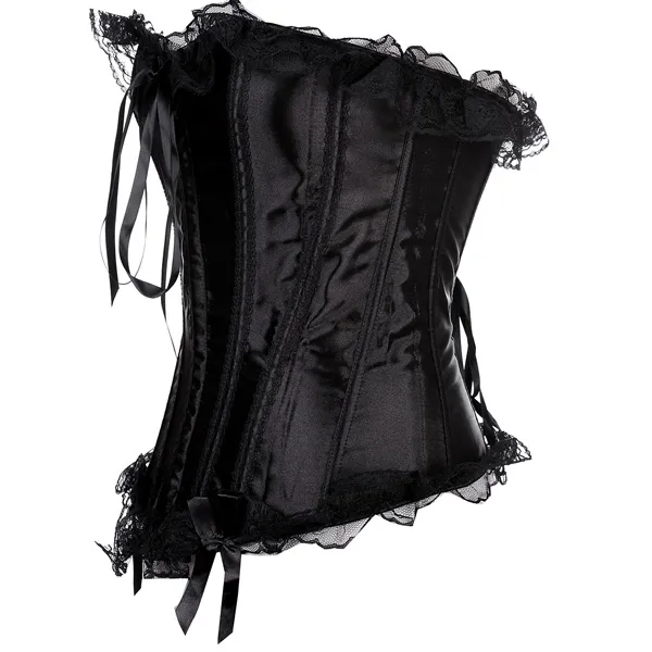 Spedizione gratuita in magazzino Donne sexy all'ingrosso Steampunk corsetto rinascimentale Top in pizzo Plus Size Bustier Cinchers con bordo in pizzo 0838