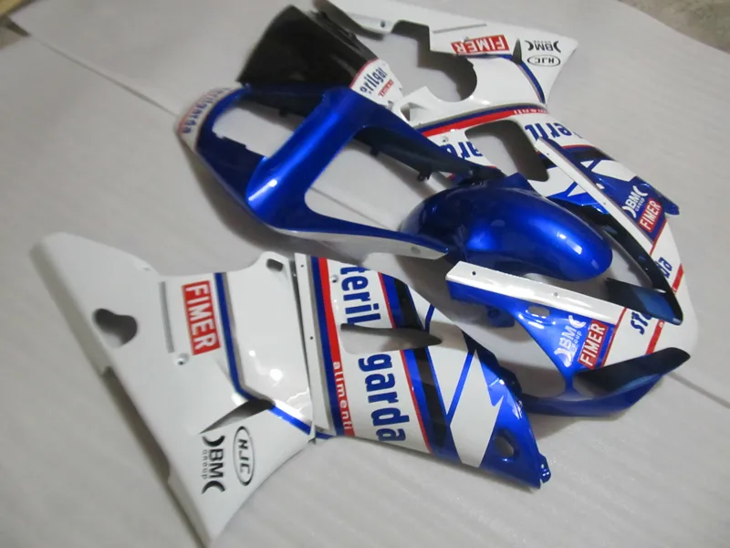 Hot sale Fairing kit for Yamaha YZF R1 2000 2001 blue white fairings set YZFR1 00 01 OT09