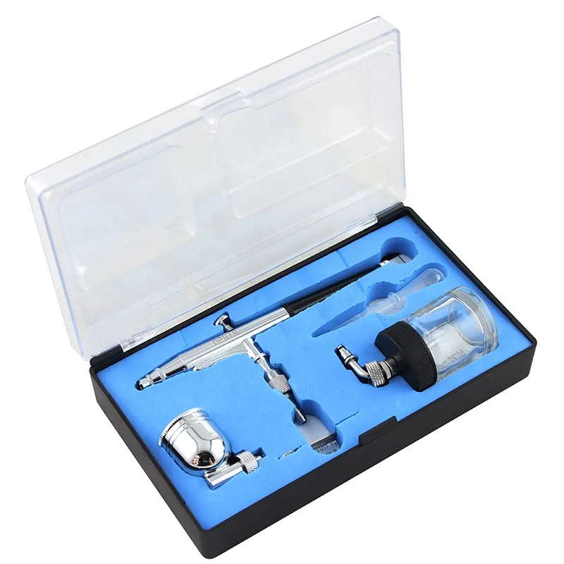 Kit aerografo di marca con 5 mini compressori d'aria regolabili Pistola a spruzzo spazzole d'aria tatuaggi temporanei la pittura del corpo il trucco4403289