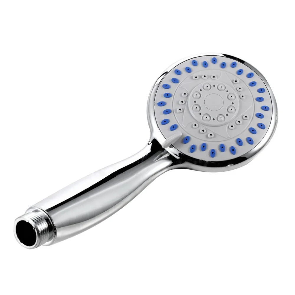 Wholesale- Large 5- Mode Function Chrome Bath Shower Head Handset Handheld Anti-limescale Universal Bathroom Accessories