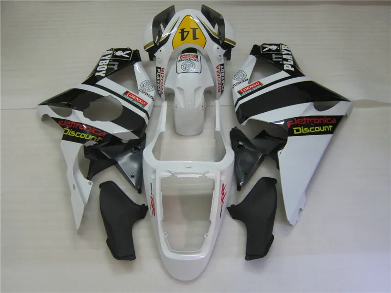 Motorcykel Fairing Kit för Honda CBR900RR 2002 2003 Klassiska vita svarta Fairings Set CBR 954RR 02 23 OT23