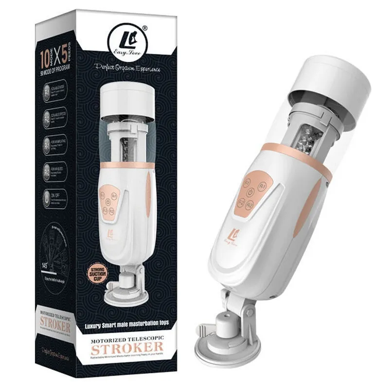 Easy Love – masturbateur masculin, flotteur d'air, vibrateur à succion, produit sexuel rétractable pour hommes, mains libres, jouet télescopique à Piston automatique 17407