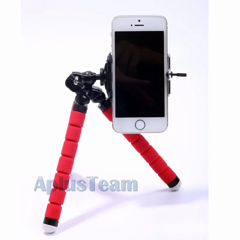 Soporte para teléfono inteligente Soporte para trípode de pulpo flexible Soporte para selfie Adaptador de monópode ajustable para cámara Iphone 7 6S Universal