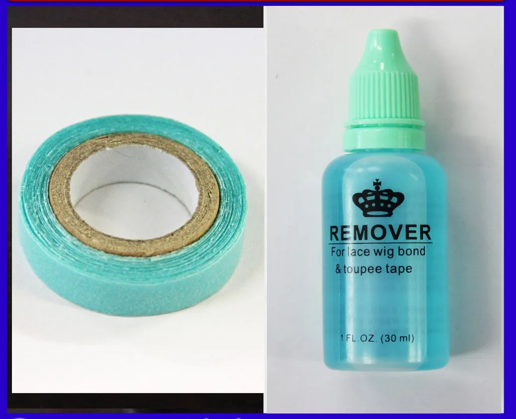1 30ml garrafa removedor de adesivo para o cabelo de fita com a pele / PU extensões de cabelo de trama pele e cola fita azul
