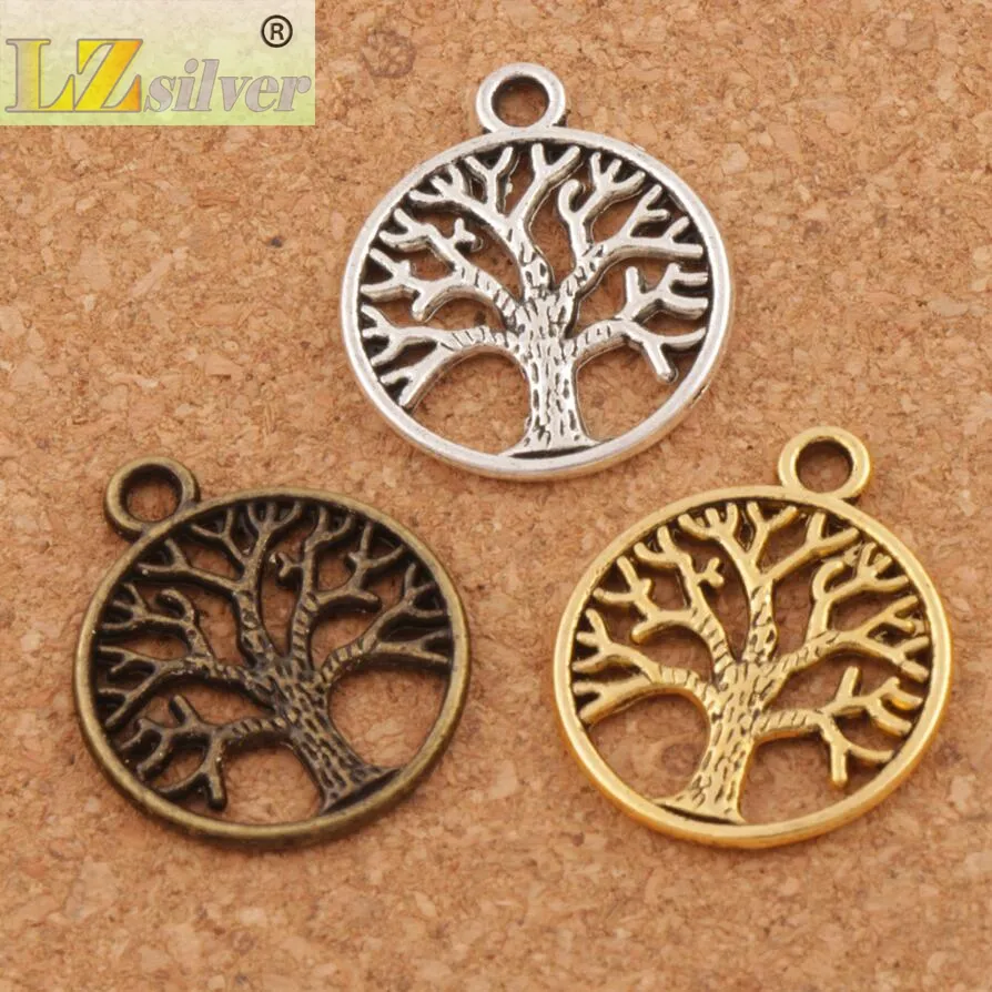 Family Tree Of Life Charms Pendants Antique Silver/Bronze/Gold Jewelry DIY L463 20x23.5mm Hot