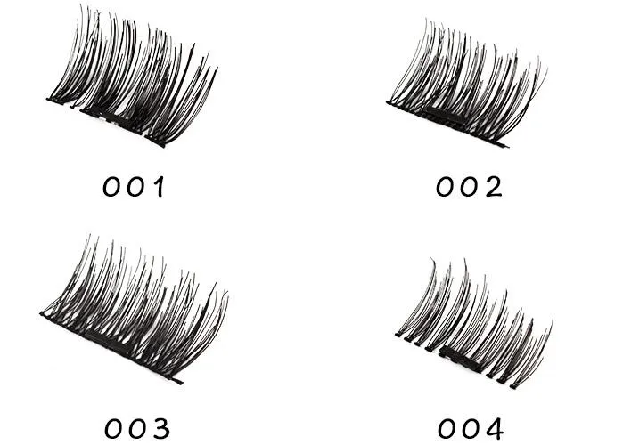 Cils de vison Magnetic Eye Lashes Extension de cils magnétiques réutilisables 3D Extensions de cils 3d cils magnétiques Boîte ronde