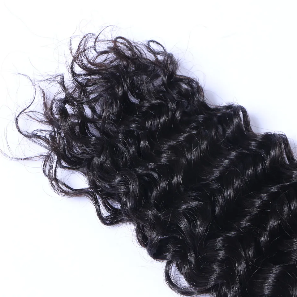 Hint bakire insan saçı derin dalga kıvırcık işlenmemiş remy saç örgüsü çifte atkılar 100g/paket 1bundleboyanabilir ağartılabilir