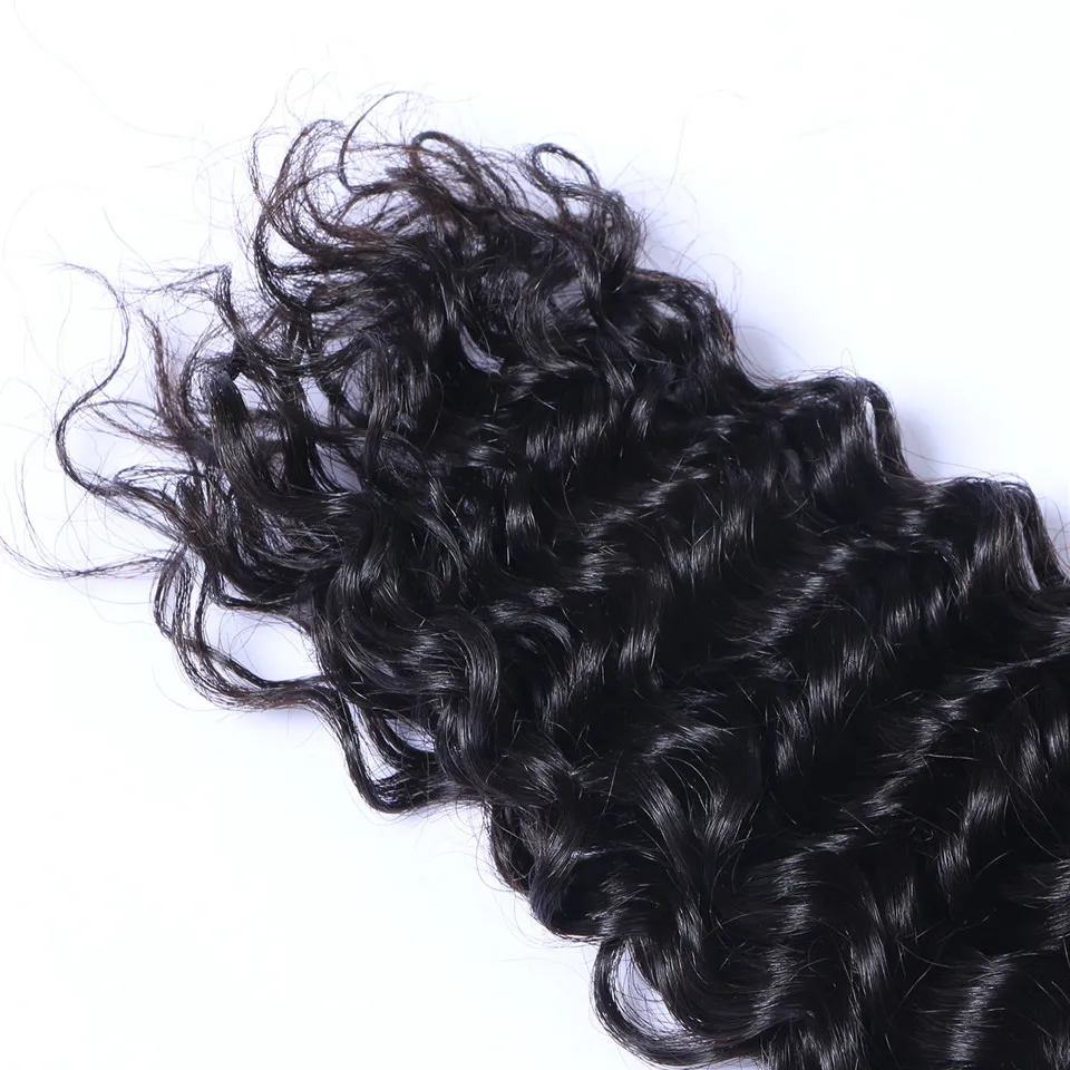 Péruvienne Vierge Cheveux Humains Vague Profonde Bouclés Non Transformés Remy Cheveux Tisse Double Trames 100gBundle 1bundlelot Peut être Teint Blanchi1813125