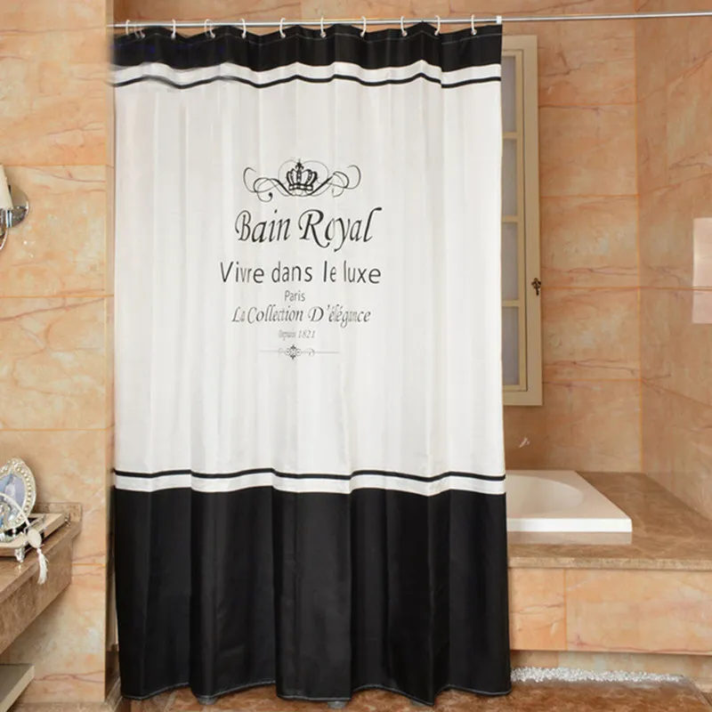 High Quality Royal Shower Curtains European Thicken Polyester Waterproof Bathroom Shower Curtain America Style Bath Curtain with H217e