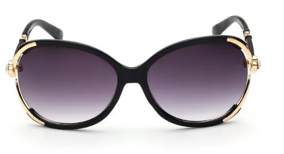 Novel Goggle marcas Ao Ar Livre designer de Óculos De Sol Das Mulheres senhora óculos de sol preto Moda Retro com o caso de Zíper original
