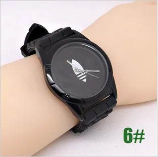 2017 Fashion Clover Women Watches Men's Unisex 3 Leaves Leaf Style Dial Silicone Strap Analog Quartz Wristwatch Christmas Gif297a