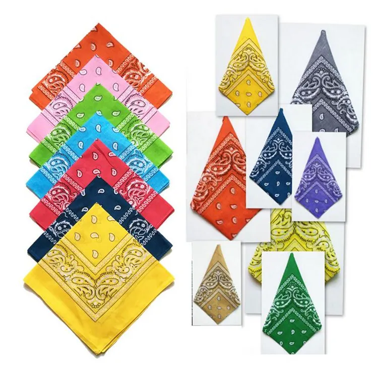 Partihandel-240-stycken/mycket ny Paisley Design Bandana 100% bomullscyklist Cow Boy Girl Neck Scarf Wrist Wrap C065