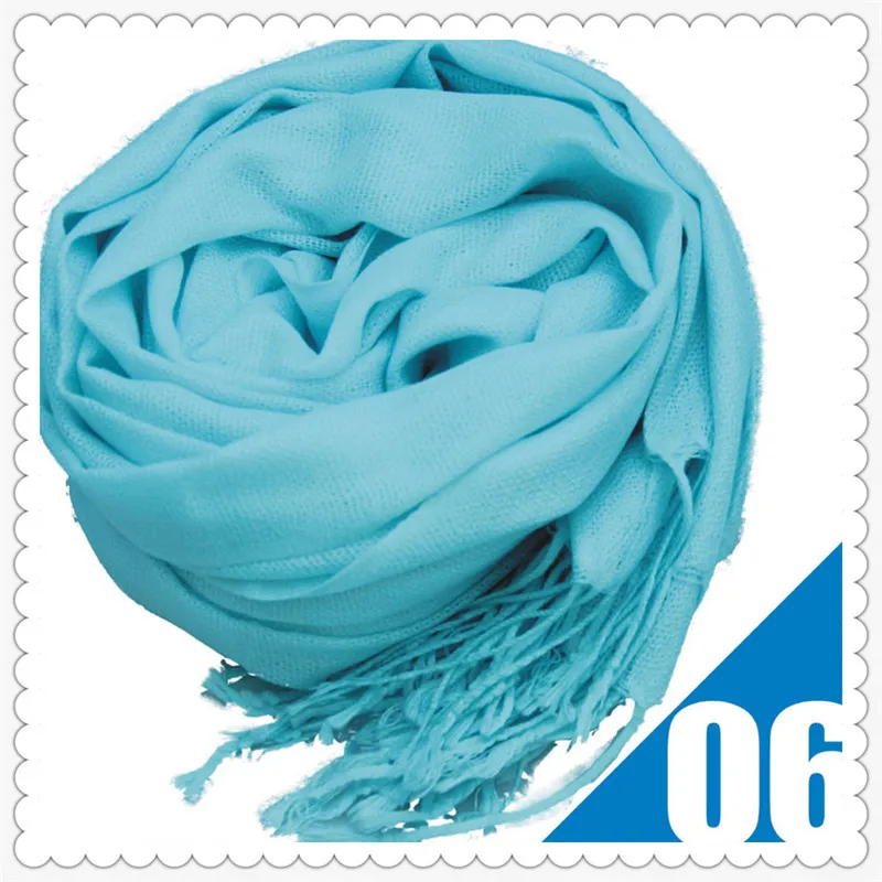 Offre spéciale de haute qualité Pashmina cachemire solide châle dame dames écharpe franges douces solide écharpe W002