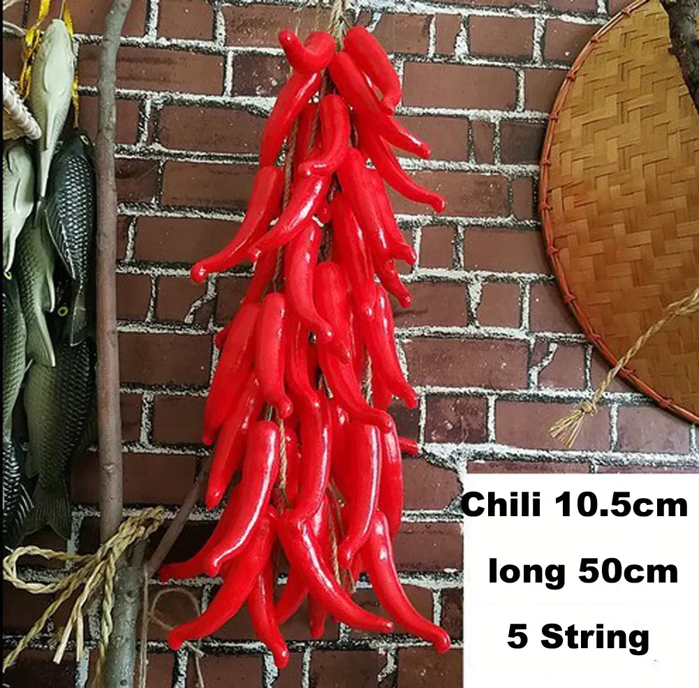 verdure Simulazione Artificiale Soffitto Chili Garden Decorative (5 corde)