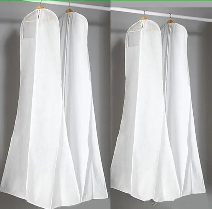 Grand 180 cm robe de mariée robe sacs haute qualité blanc sac à poussière longue couverture de vêtement voyage stockage poussière couvre offre spéciale