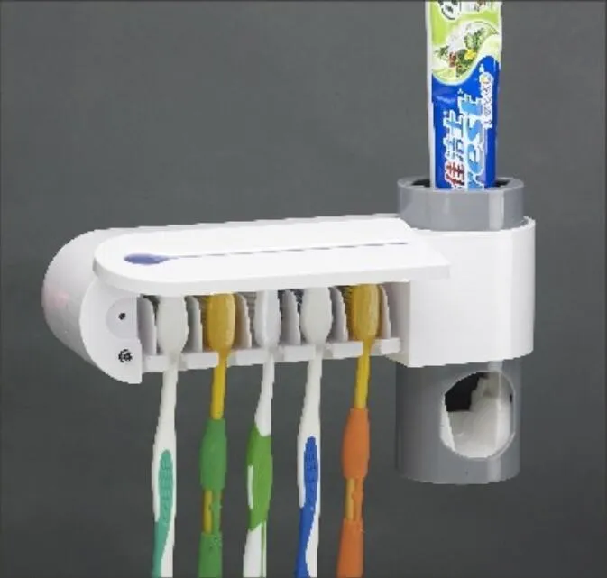UV toothbrush sterilizer germination toothpaste creative 5 toothbrush holder set