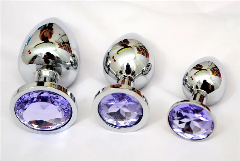 Perles de butin de bouchon anal en métal en acier inoxydable avec bijoux en cristal Les jouets sexuels pour adultes.