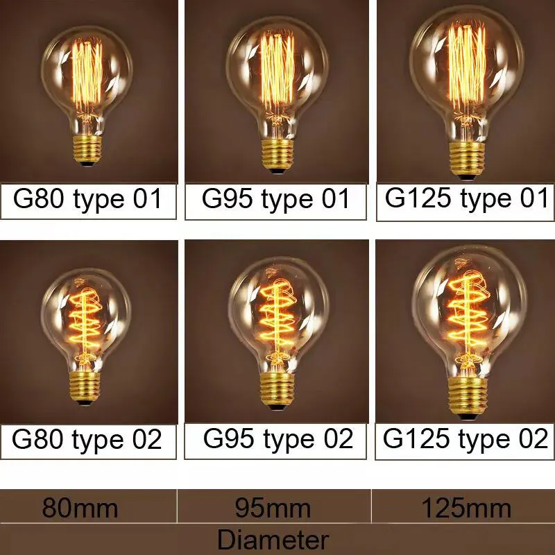 40W Lampada retrò Lampadina Edison ST64 Presa vintage Ciondolo corda fai da te E27 Lampadine a led a incandescenza 220V 110V Luci natalizie Lampada a filamento Lampada