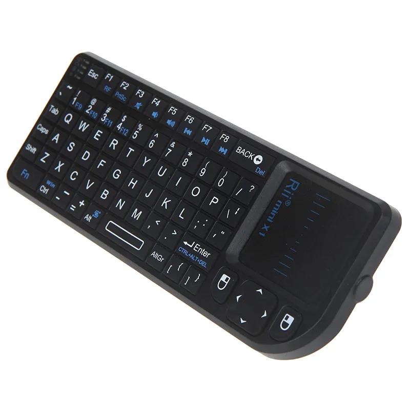 Rii Mini X1 Air Mouse Tastiera wireless 2.4G portatile Touchpad Air Mouse Tastiere da gioco laptop Notebook Smart TV Android TV BOX