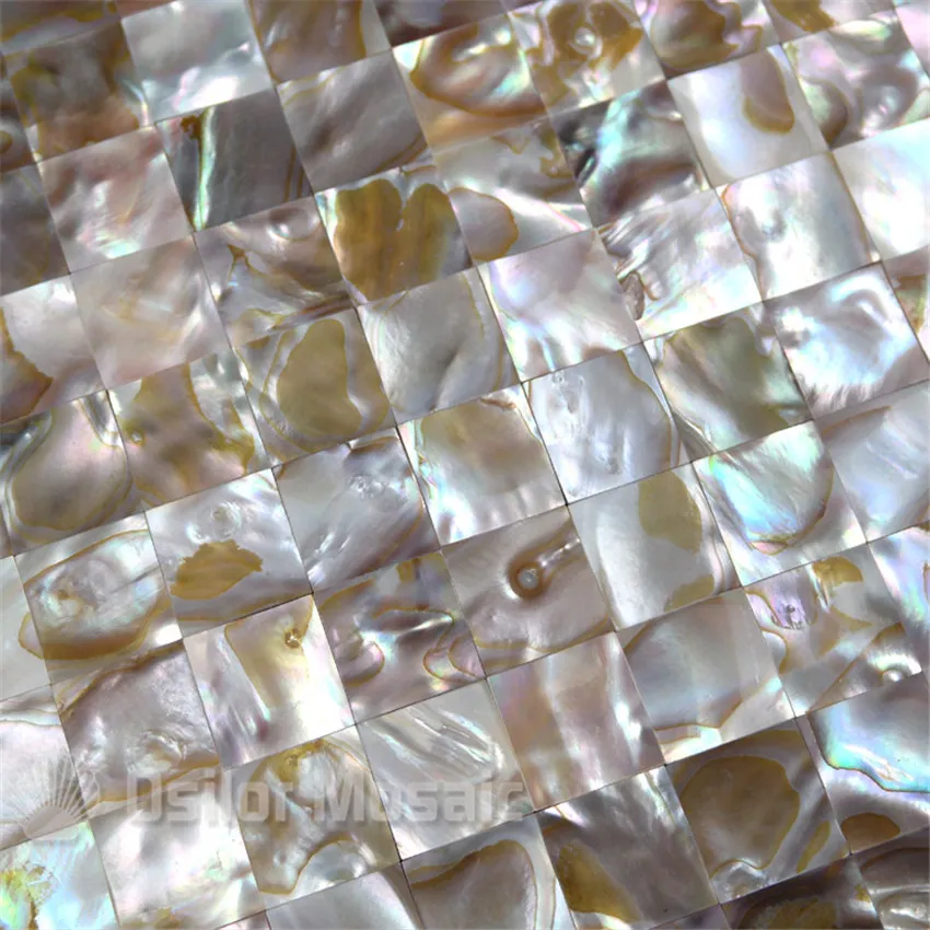 natural iridescent color 100 natural Chinese freshwater shell mother of pearl mosaic tile for interior house decoration square st7042019