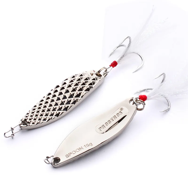 Hot Athificial Metal Spoon Fiske Baits 5g 10g 15g 20g Silver / Guld Spinnerbaits Vib Blades Lure Spinner Bait