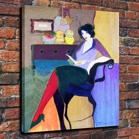 Framed woman Hand Painted Portraits Home Wall Art Deco Oil Painting On Canvas Multi sizes It054