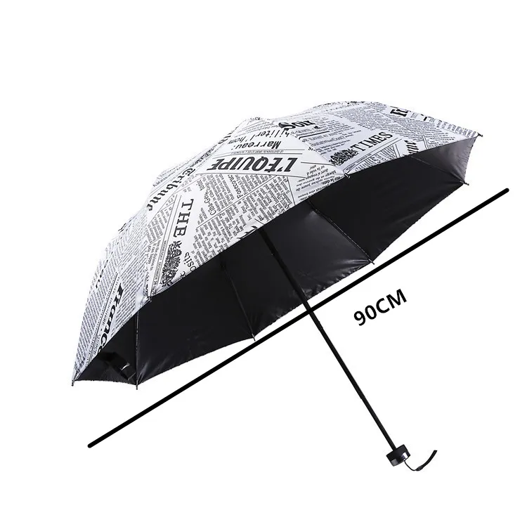 太陽の雨のパラソル傘のノベルティアイテム鉛筆ホワイトカラー新聞傘