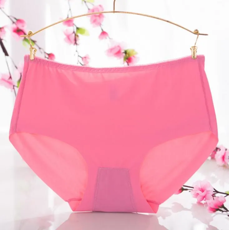 Försäljning Explosiv Solid Färg Seamless One-Piece Women's Panties Dam Underkläder i midjan Bekväma andningsbara bomullsändstallar NP057