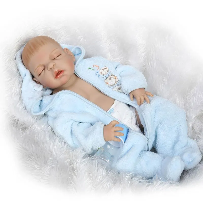 Boneca Bebes Reborn 23 57cm Full Silicone Vinyl Reborn Baby Boy