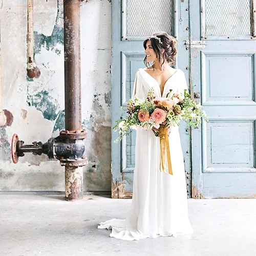 V Neck Dresses Sexy Backless Greek Robe De Mariage... From Missbeautydress,  $93.22 | DHgate.Com