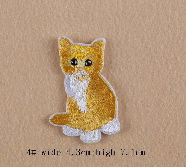 Strykjärn på fläckar DIY Broderad Patch Klistermärke för Kläder Kläder Tyg Badges Sy Sea Horse Dog Cat Design