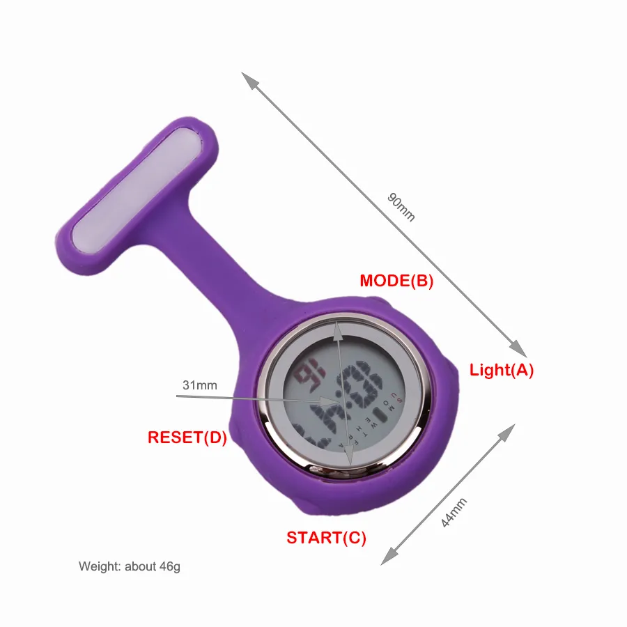 Multifonction NIFICON INFIRMIÈRE SILICONE RETOUR AVEC DATE DE SEMAINE CALENDAIRE HOSPIT