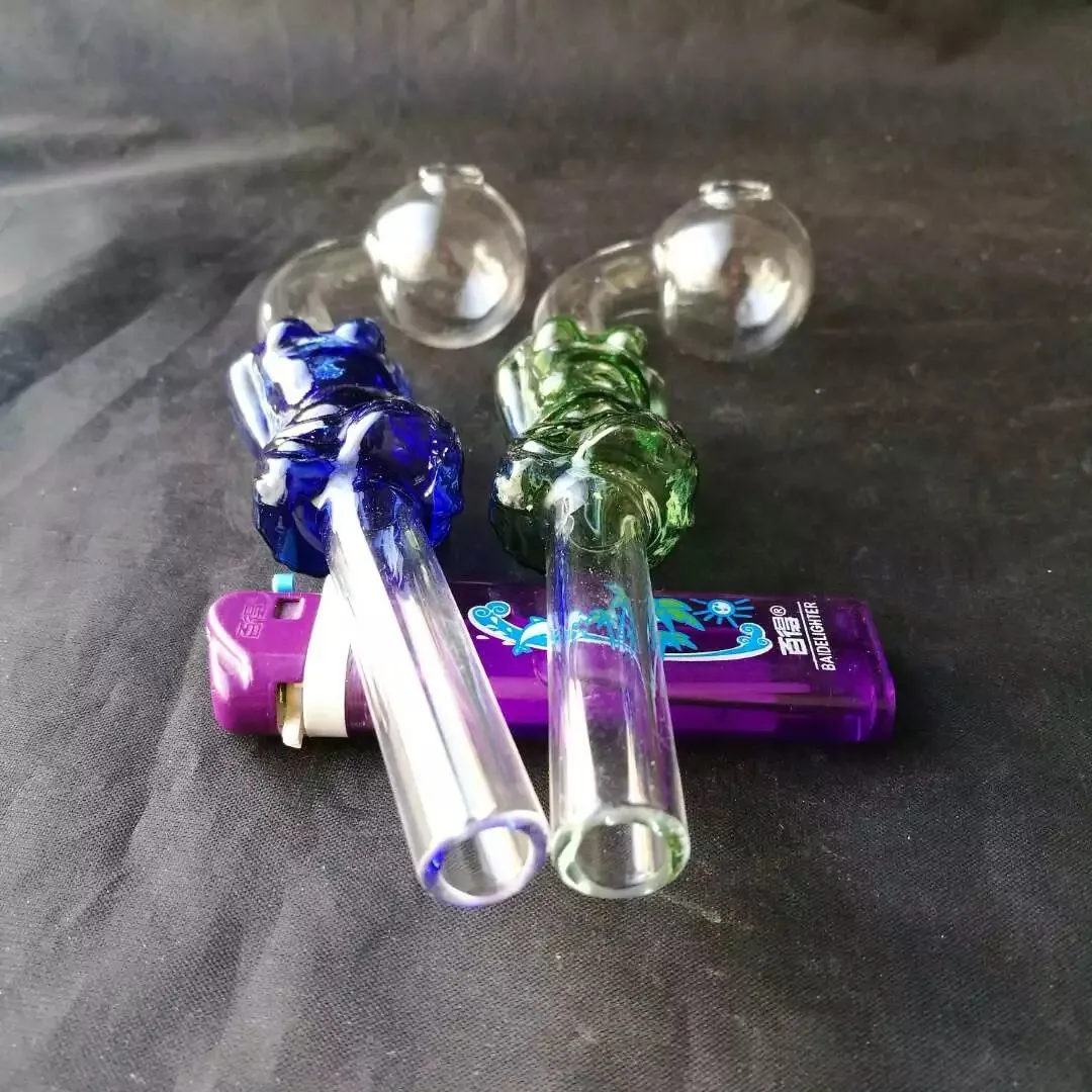 Accessoires de bongs en verre de brûleur de coude de couleur, pipes à fumer en verre colorées mini pipes à main multicolores meilleure pipe en verre cuillère