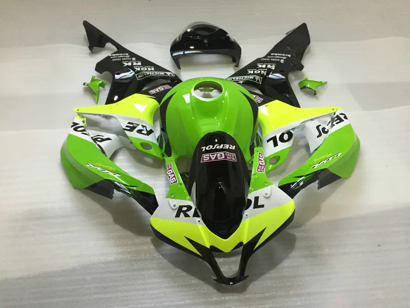 Kit carena moto iniezione per Honda CBR600RR 07 08 set carene verde nero CBR600RR 2007 2008 OT17