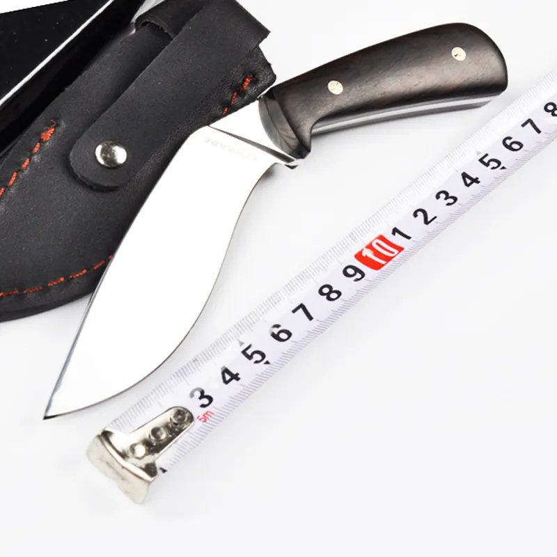 Schrade Köpek Bacak Smith Bıçaklar Abanoz Kolu Paslanmaz Çelik Ayna Işık Deri Kılıf Bıçak Açık Survival Küçük Düz Bıçak
