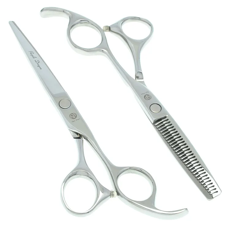 6.0Inch Paarse Dragon JP440C Professionele haarschaar Set Snijden Dunner Shears Kappers Schaar Kapper Salon Tool, LZS0737