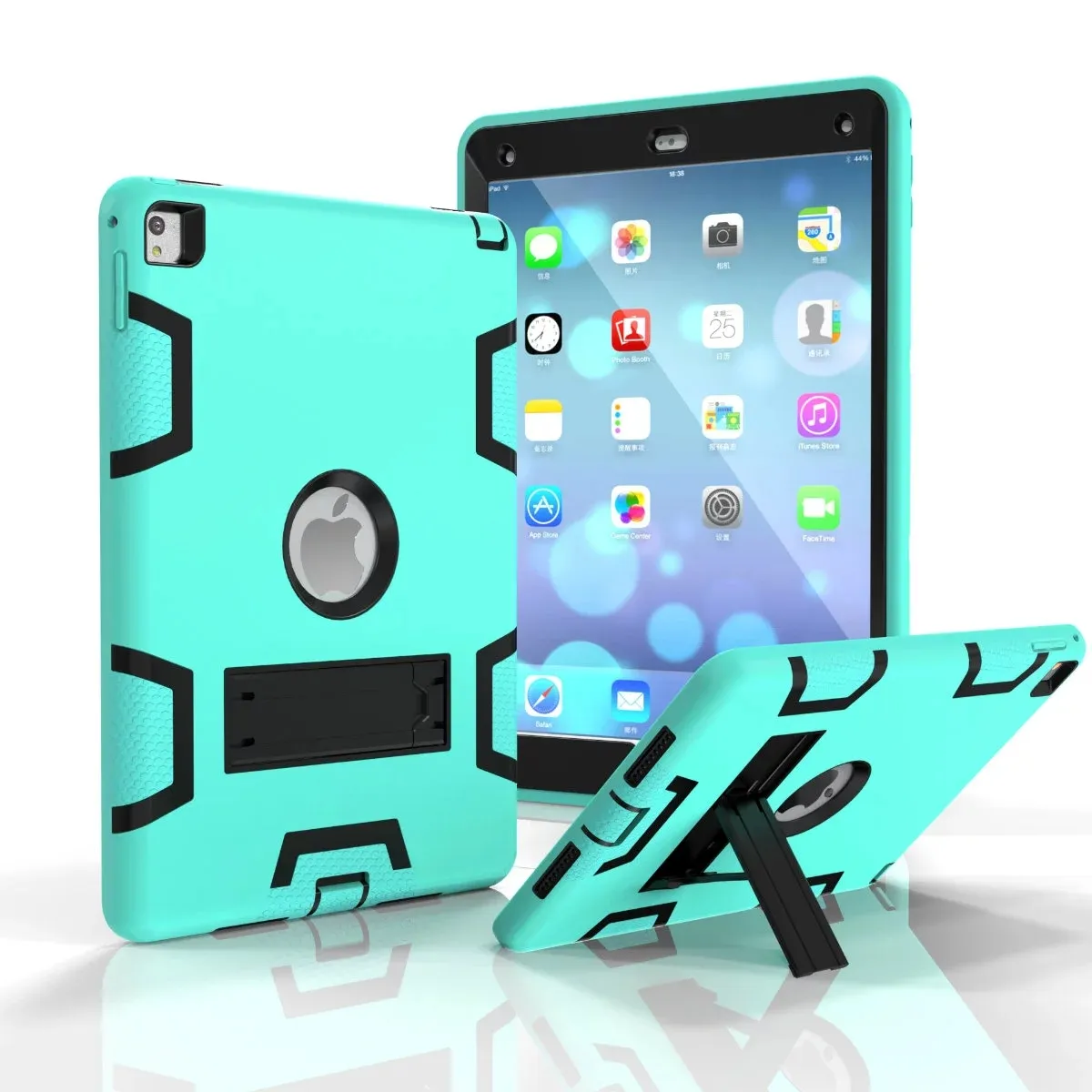 Een Type Heavy Duty Schokbestendige Kickstand Hybride Robot Case Cover voor iPad Pro 9.7 PRO 10.5 iPad 2 3 4 AIR 1 AIR 2 / PARTIJ