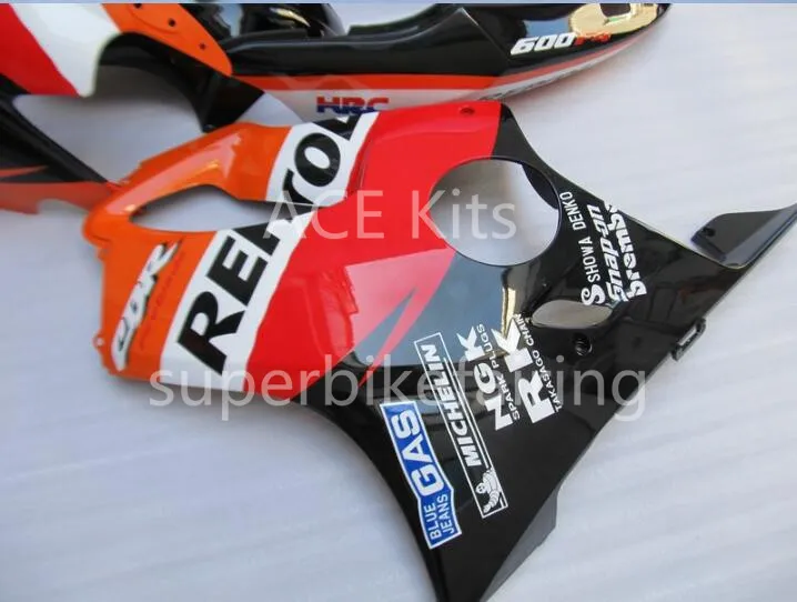 3 cadeaux gratuits pour Honda CBR600F4 99 00 CBR 600F4 CBR600 1999 2000 ABS moto carénage noir rouge Orange blanc AA35