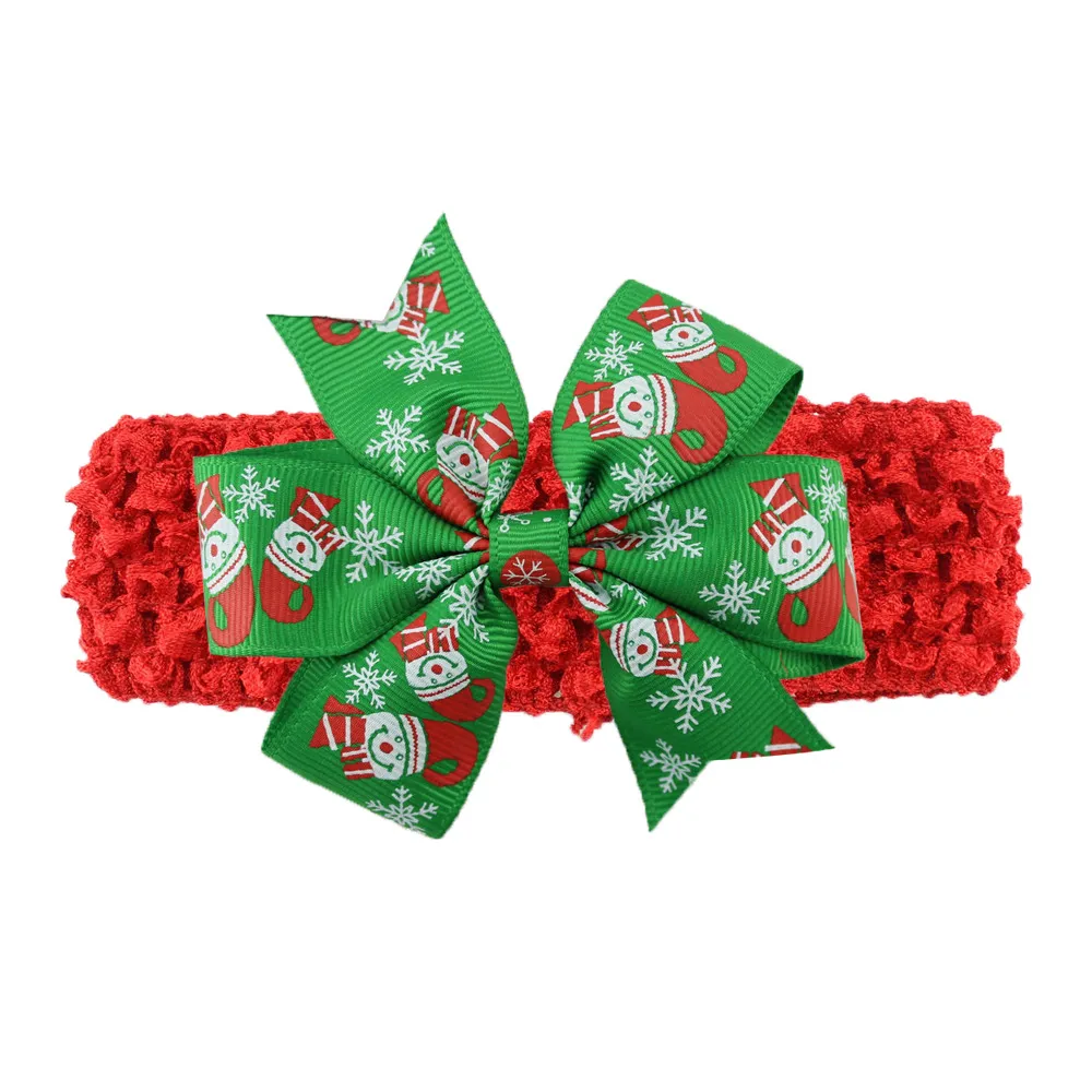 Bebê flor faixa de cabelo para meninas natal bebê headbands infantil elástico crochê bandana recém-nascido criança acessórios para o cabelo crianças xma2611859