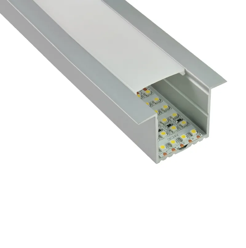 10 X 1M setsAl6063 T type led aluminium strip profile and aluminum strip light diffuser for recessed wall ceiling lamps