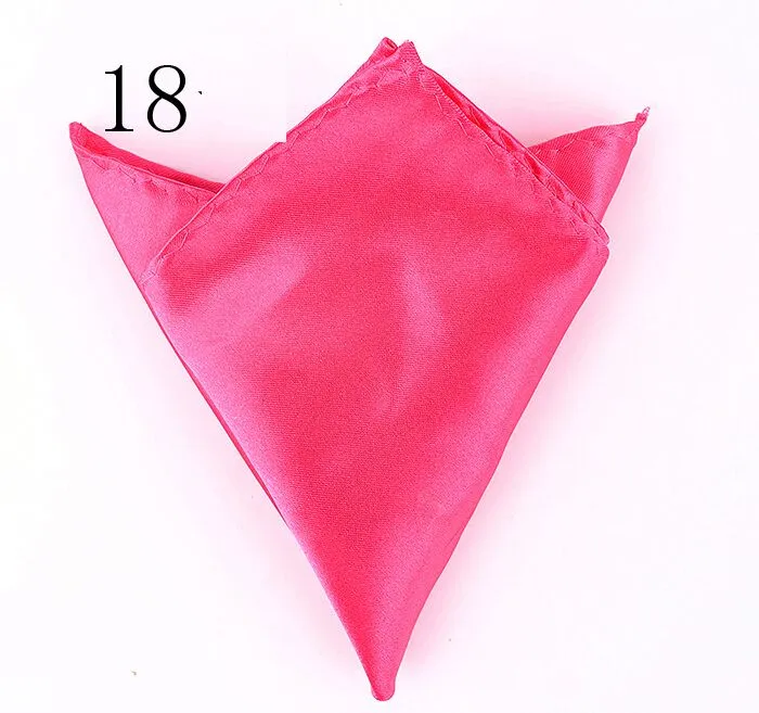 Näsdukar Mens satin 35 Solid Färg 22 * ​​22 cm Handkerchief Bröllopsfest Hanky ​​Pocket Square för fars dag Business Tie Present