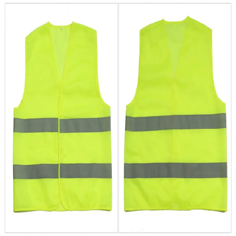 Visibilità ad alta visibilità Gresso di costruzione di sicurezza per la sicurezza Avvertimento Riflettente Traffico gilet di lavoro Verde Riflettente Abbigliamento di sicurezza LJJC1792 50PCS