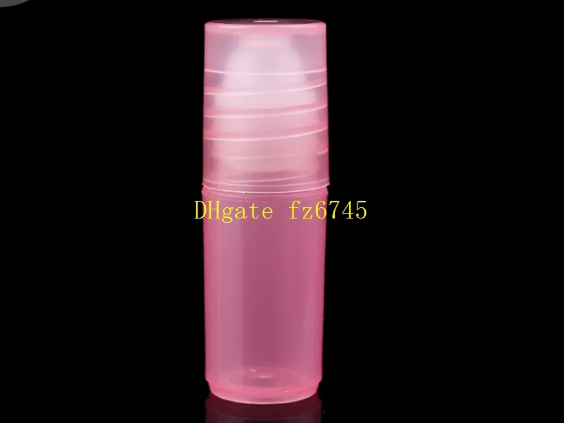 500 stks / partij 3 ml plastic rol op fles voor essentiële oliën in hervulbare flessen PP parfum pakket monster flacon tube