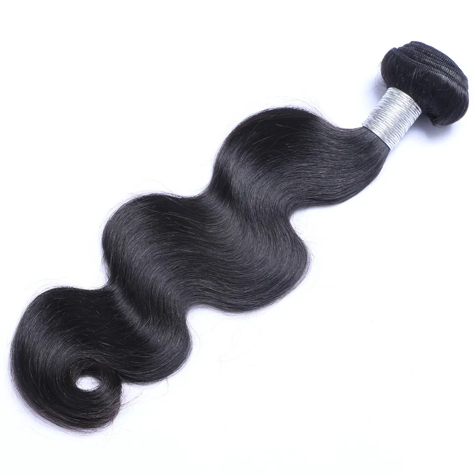 Indian Virgin Human Hair Body Wave Onbewerkt Remy-haar weeft dubbele inslagen 100 g Bundel 1 bundellot Kan geverfd worden Gebleekt7384006