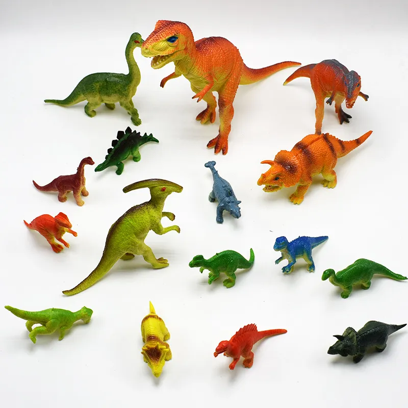 Multistyle modelos de dinosaurios 16 estilos de dinosaurios figuras juguetes de los niños regalos de promoción de ventas de la fiesta regalos