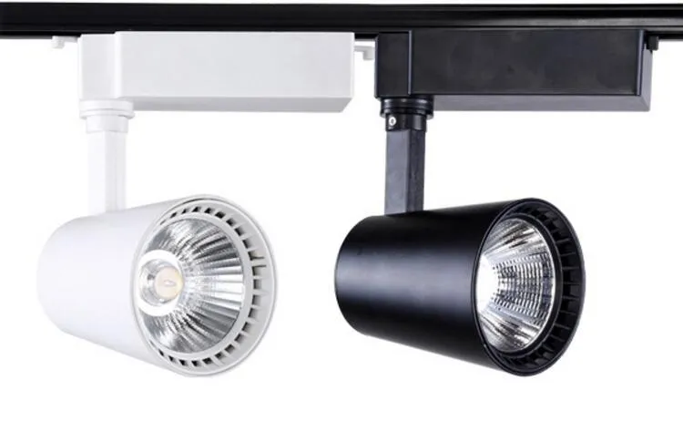 Partihandel Pris Modern LED Track Lampan 20W Varm kallt Vit Klädaffärsfönster Utställning Utställning Spotlight COB LED-järnvägslampa