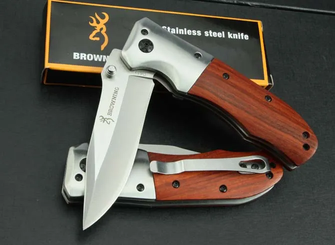 Browning Da51 Quick Opening EDC Knivar Camping Fiske Självförsvar Vandring Taktisk Combat Jakt Foldkniv