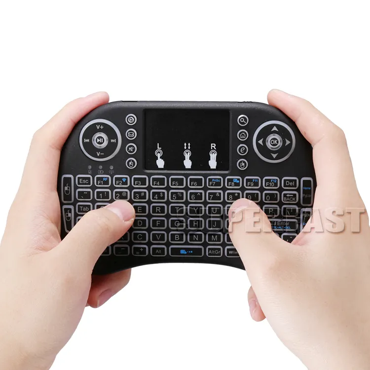 لوحة مفاتيح Air Mouse RII I8 Mini Wireless Keyboard Android TV Box Box Remote Backloy Backwards المستخدمة لـ S905W S912 في Box2035670