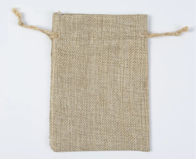 7*9cm 8*11cm 9*12cm 10x15cm 13*18 15*20cm 17*23cm 20*25cm 20*30cm 25*35cm Burlap Jute Drawstring Gift Jewelry Pouches Bags