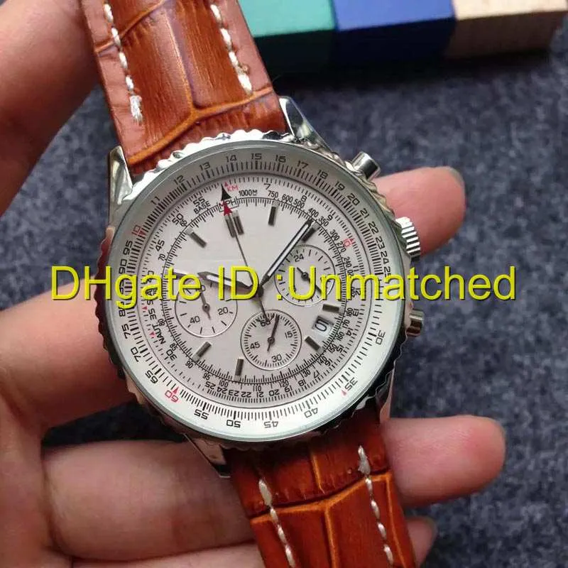 Top Luxury Watches Battery Quartz VK Chronograph High Quality For Mens Watch Leather Strap